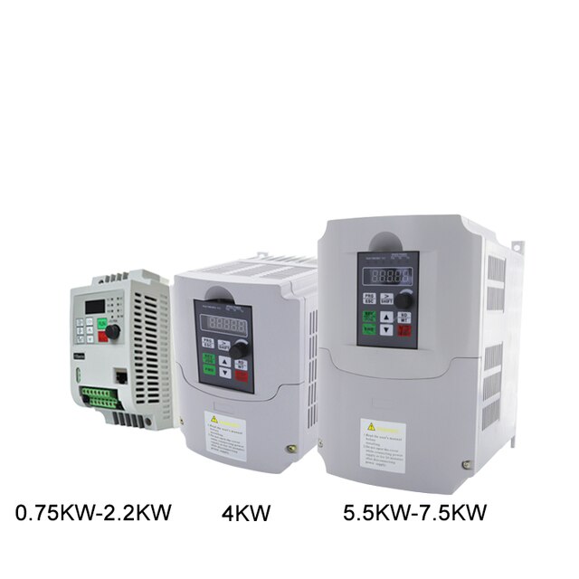 Przetwornica częstotliwości 220v/380v 1.5kw/2.2kw/4kw - 1 wejście, 3 fazy, napęd AC/VSD/VFD/50HZ - Wianko - 1