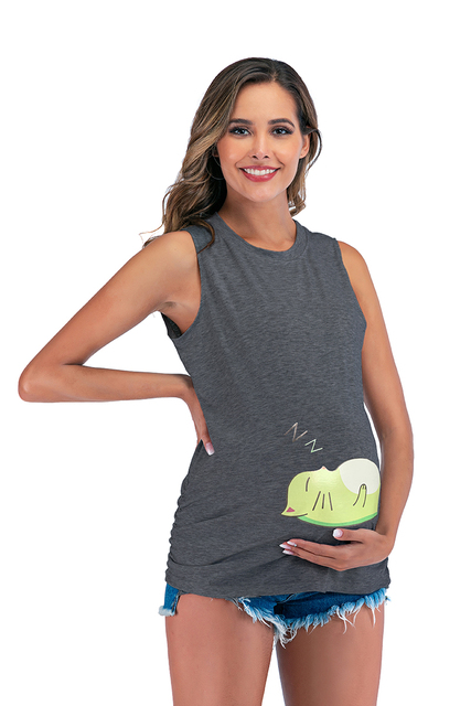 Koszulka ciążowa z krótkim rękawem dla kobiet w macierzyństwie 2020 - Wianko - 21