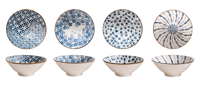 Miseczka stołowa do sałatek i zup, japońska ceramika, 8 cali, ręcznie malowana - Wianko - 11