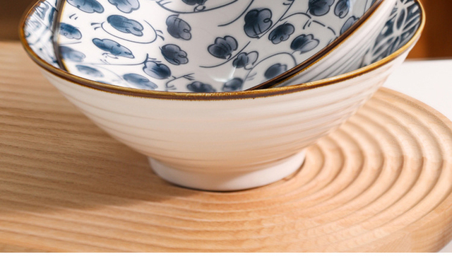 Miseczka stołowa do sałatek i zup, japońska ceramika, 8 cali, ręcznie malowana - Wianko - 9