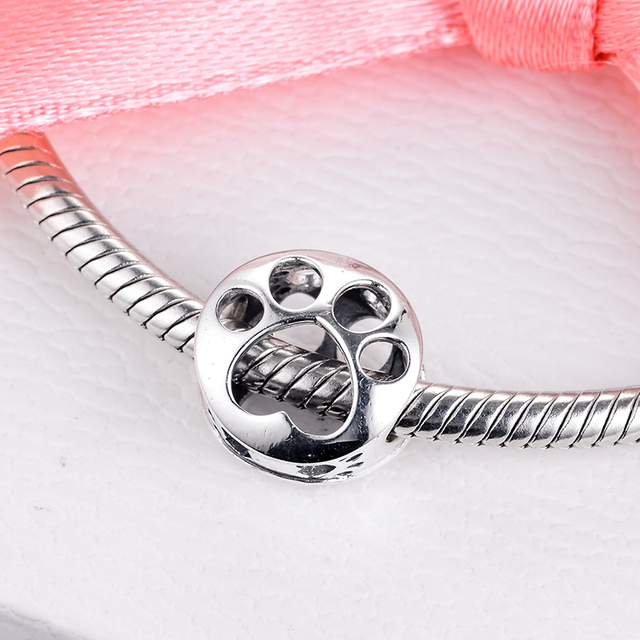 925 srebro ażurowy charm w kształcie łapki dla bransoletek Pandora - biżuteria srebrna - Wianko - 2