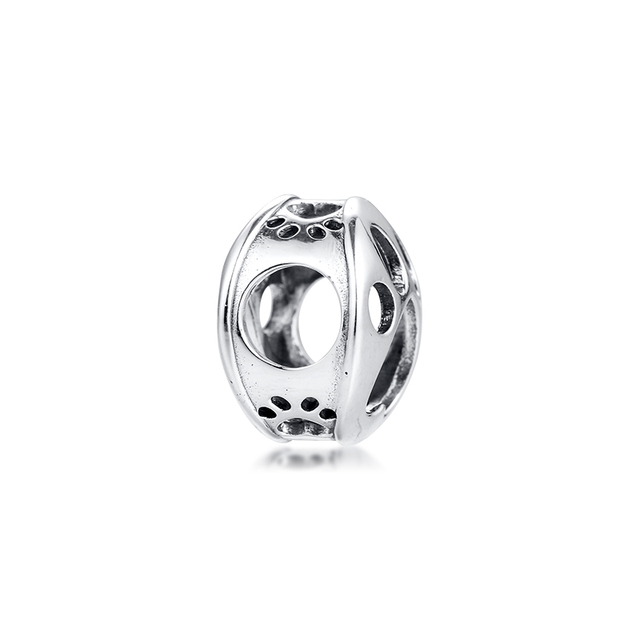925 srebro ażurowy charm w kształcie łapki dla bransoletek Pandora - biżuteria srebrna - Wianko - 4