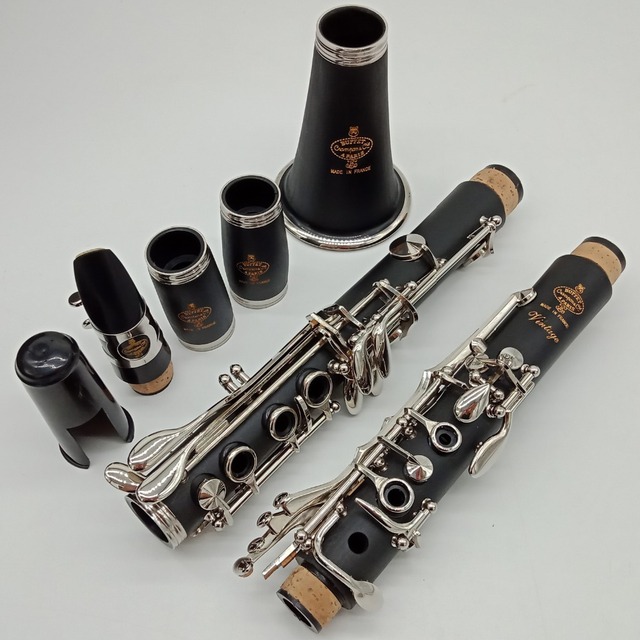Profesjonalny klarnet vintage Fancier klub bakelit Bb, posrebrzane klawisze, 17 klawiszy, ustniki darmowa wysyłka - Wianko - 4