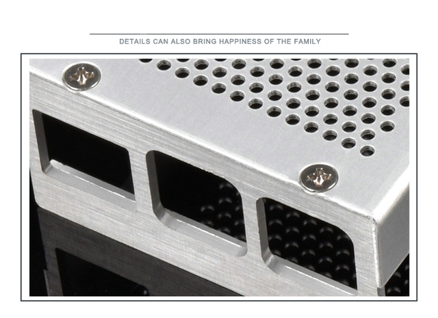 Aluminiowa obudowa Raspberry Pi 3 - srebrny futerał, metalowa, kompatybilna z modelem RPI 3 Model B+ - Wianko - 6