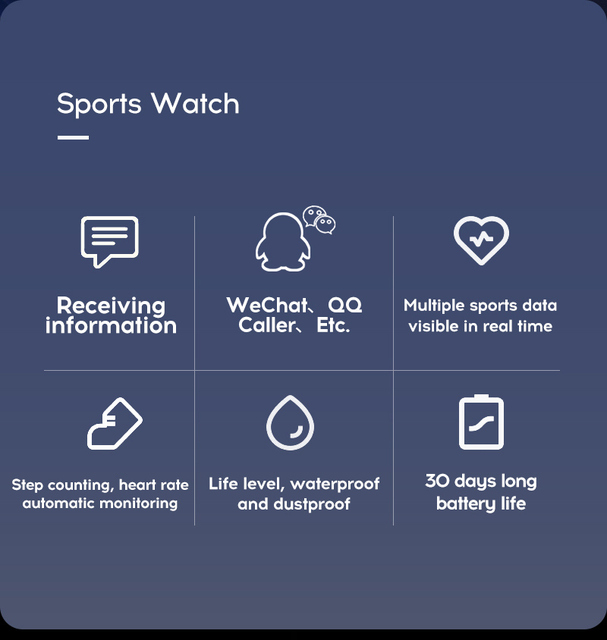 Inteligentny zegarek sportowy z monitorowaniem aktywności fizycznej, pulsometrem i ciśnieniomierzem dla androida i iOS – zegarek cyfrowy dla kobiet i mężczyzn - Wianko - 8