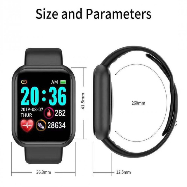 Inteligentny zegarek sportowy z monitorowaniem aktywności fizycznej, pulsometrem i ciśnieniomierzem dla androida i iOS – zegarek cyfrowy dla kobiet i mężczyzn - Wianko - 21