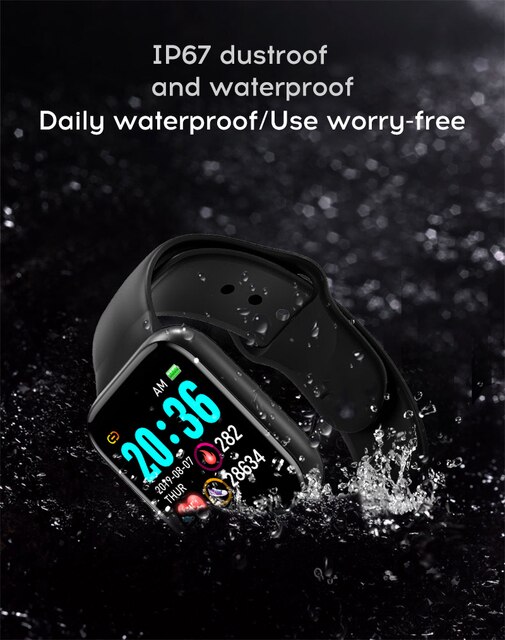 Inteligentny zegarek sportowy z monitorowaniem aktywności fizycznej, pulsometrem i ciśnieniomierzem dla androida i iOS – zegarek cyfrowy dla kobiet i mężczyzn - Wianko - 18
