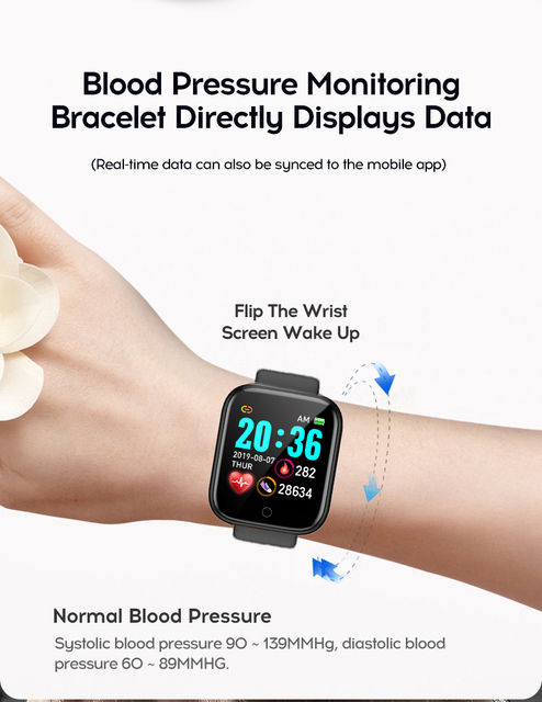Inteligentny zegarek sportowy z monitorowaniem aktywności fizycznej, pulsometrem i ciśnieniomierzem dla androida i iOS – zegarek cyfrowy dla kobiet i mężczyzn - Wianko - 17