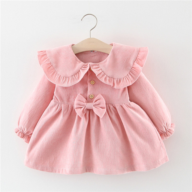 Sukienka księżniczki dla niemowlęcia na pierwsze urodziny - sztruksowa - Wianko - 6