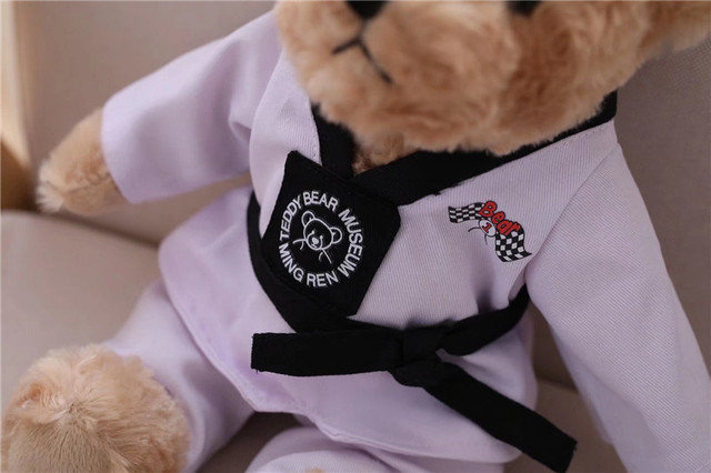 Miękki miś pluszowy w ubranku taekwondo - para niedźwiedzi, 35cm - Wianko - 9