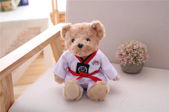 Miękki miś pluszowy w ubranku taekwondo - para niedźwiedzi, 35cm - Wianko - 6