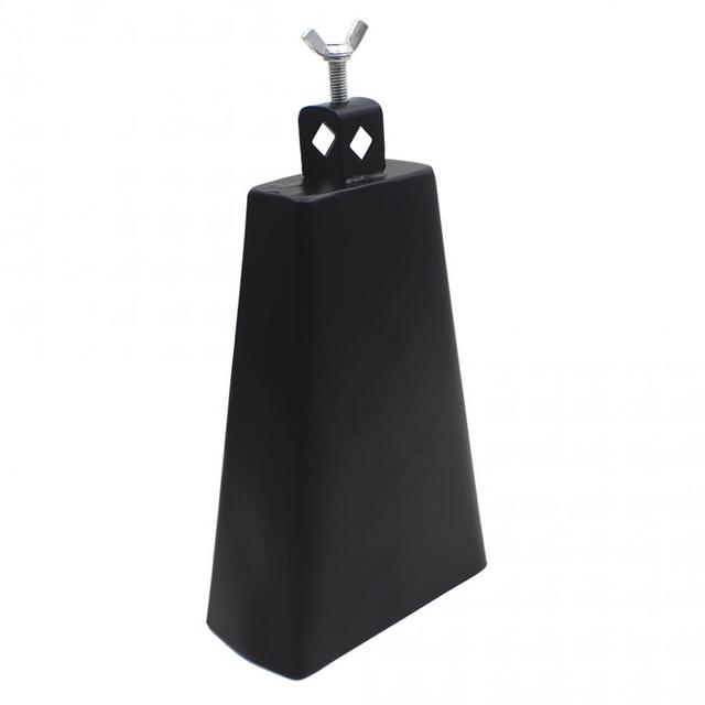 8-calowy czarny metalowy dzwon krowy, mosiądz - spersonalizowane przez instrument perkusyjny - Wianko - 3