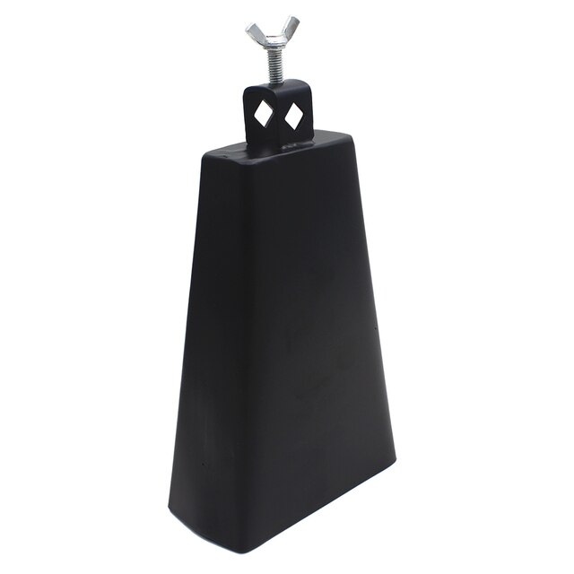 8-calowy czarny metalowy dzwon krowy, mosiądz - spersonalizowane przez instrument perkusyjny - Wianko - 1