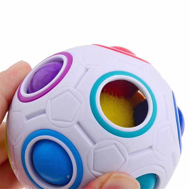 Magiczna kostka piłka nożna puzzle antystresowa kreatywna dla dzieci - tęczowa forma do zabawy - Wianko - 5