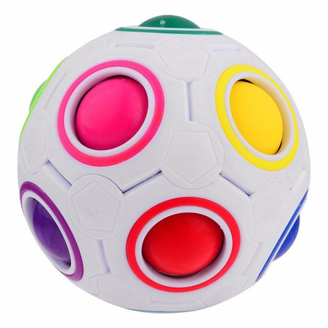 Magiczna kostka piłka nożna puzzle antystresowa kreatywna dla dzieci - tęczowa forma do zabawy - Wianko - 3