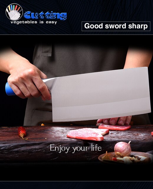 Nóż kuchenny z kompozytowej stali, wysoka twardość, do mięsa, kości i warzyw - Wianko - 1