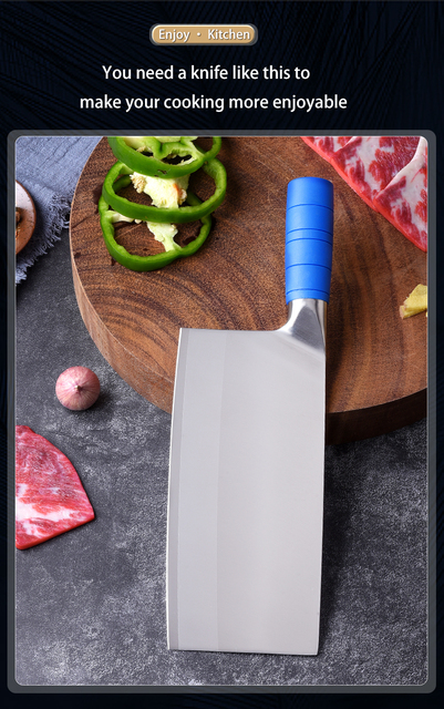 Nóż kuchenny z kompozytowej stali, wysoka twardość, do mięsa, kości i warzyw - Wianko - 2