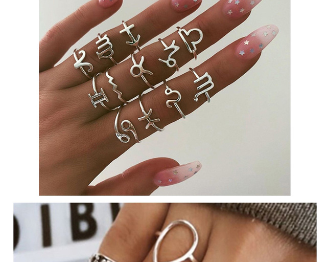 Pierścionki ZHINI Boho Vintage złote - zestaw pierścieni Knuckle dla kobiet, nowy wzór geometryczny z czarnym kryształem - biżuteria prezent Femme Bijoux - Wianko - 9