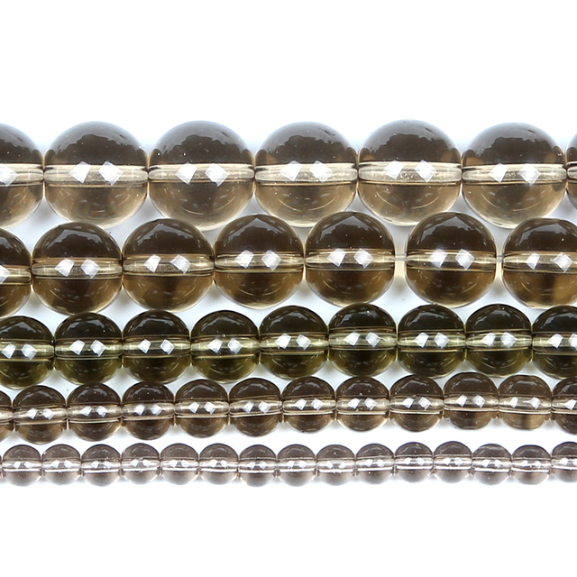Koraliki brązowe z kamienia naturalnego - okrągłe, luźne, szklane ozdoby do biżuterii (4/6/8/10/12 MM) - Wianko - 1