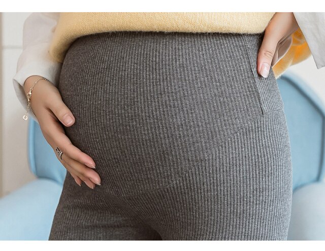 Nowe spodnie ciążowe dla kobiet w dużej rozmiarówce, regulowane, cienkie, miękkie, wysokiej talii - Wianko - 20