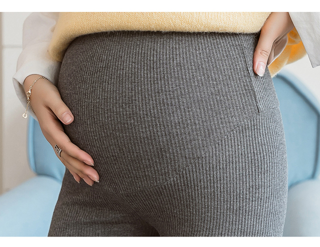 Nowe spodnie ciążowe dla kobiet w dużej rozmiarówce, regulowane, cienkie, miękkie, wysokiej talii - Wianko - 45