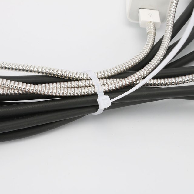 Opaski zaciskowe do kabli - 1000 sztuk, czarny kabel drut Zip krawaty samozamykające Nylon trytytka, różne rozmiary - Wianko - 3
