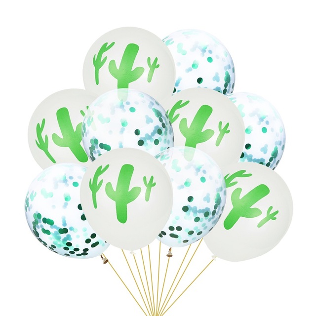 Balon dekoracyjny z motywem kaktusa - 10 sztuk, idealne na imprezy tematyczne, urodziny i baby shower - Wianko - 11