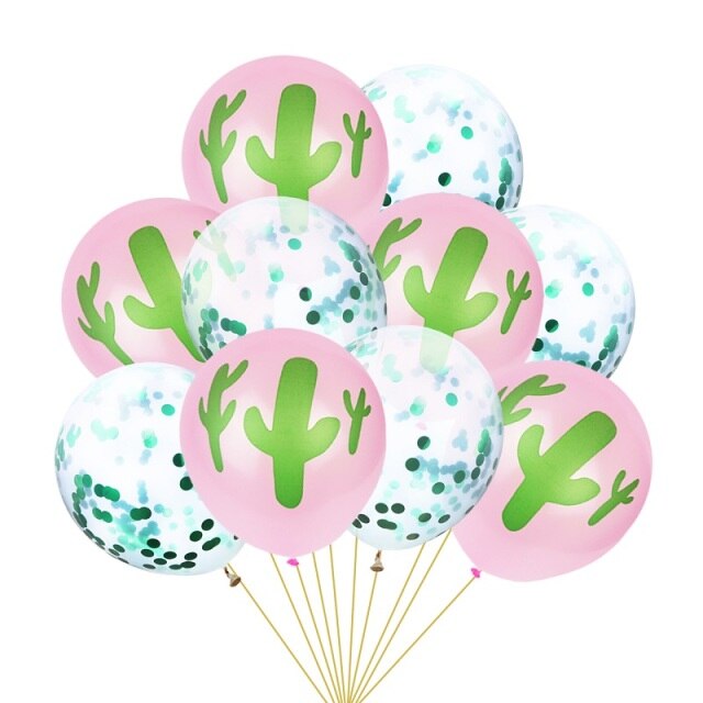 Balon dekoracyjny z motywem kaktusa - 10 sztuk, idealne na imprezy tematyczne, urodziny i baby shower - Wianko - 3