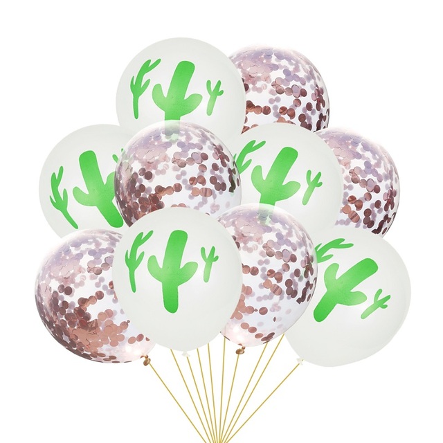 Balon dekoracyjny z motywem kaktusa - 10 sztuk, idealne na imprezy tematyczne, urodziny i baby shower - Wianko - 12