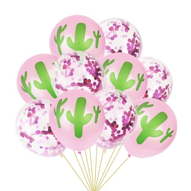 Balon dekoracyjny z motywem kaktusa - 10 sztuk, idealne na imprezy tematyczne, urodziny i baby shower - Wianko - 2