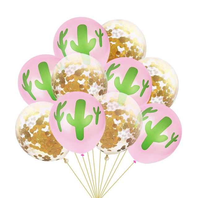 Balon dekoracyjny z motywem kaktusa - 10 sztuk, idealne na imprezy tematyczne, urodziny i baby shower - Wianko - 7