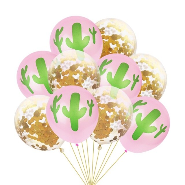 Balon dekoracyjny z motywem kaktusa - 10 sztuk, idealne na imprezy tematyczne, urodziny i baby shower - Wianko - 1