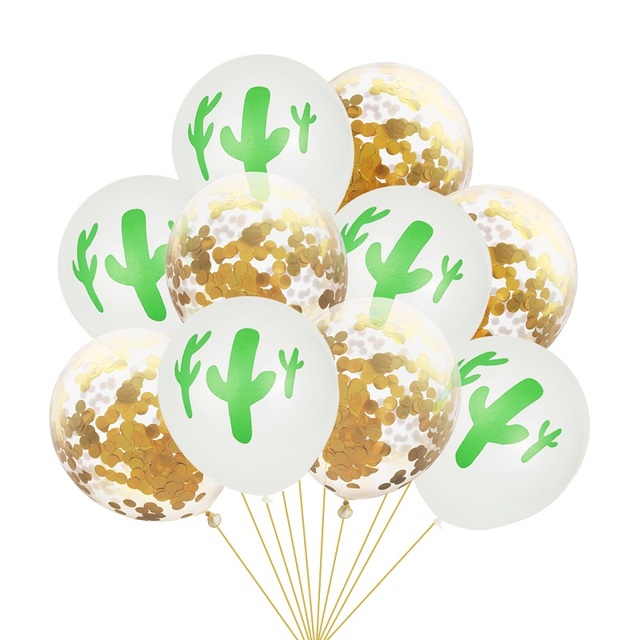 Balon dekoracyjny z motywem kaktusa - 10 sztuk, idealne na imprezy tematyczne, urodziny i baby shower - Wianko - 10