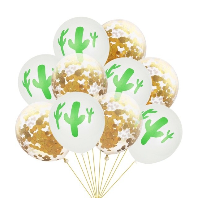 Balon dekoracyjny z motywem kaktusa - 10 sztuk, idealne na imprezy tematyczne, urodziny i baby shower - Wianko - 4