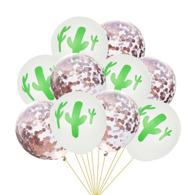 Balon dekoracyjny z motywem kaktusa - 10 sztuk, idealne na imprezy tematyczne, urodziny i baby shower - Wianko - 6