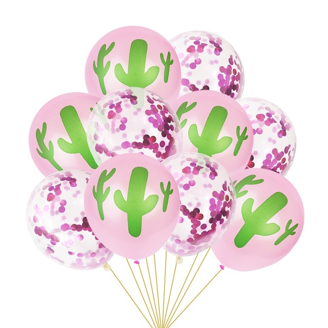 Balon dekoracyjny z motywem kaktusa - 10 sztuk, idealne na imprezy tematyczne, urodziny i baby shower - Wianko - 8