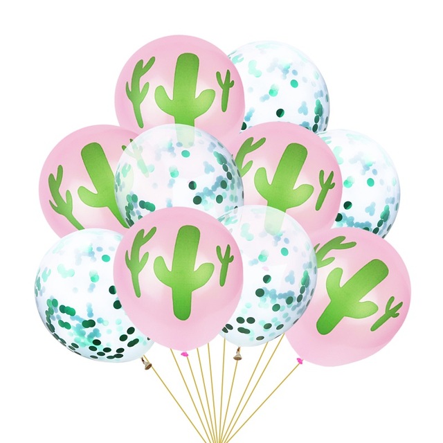 Balon dekoracyjny z motywem kaktusa - 10 sztuk, idealne na imprezy tematyczne, urodziny i baby shower - Wianko - 9