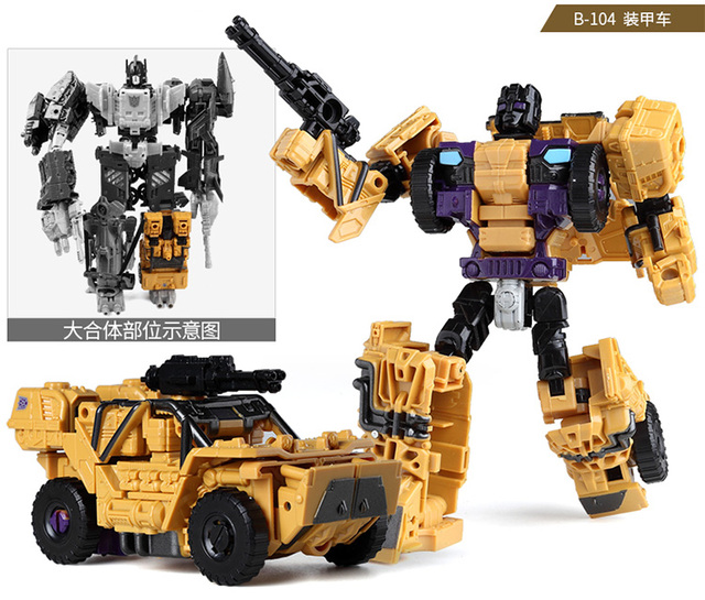 Figurka zabawka Transformer HaiZhiXing 5w1 - Bruticus G1 końcowa transformacja, model zdeformowany autobot robot KO - Wianko - 6
