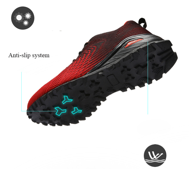 Męskie buty do biegania na drodze z amortyzacją - sportowe trampki antypoślizgowe dla mężczyzn 40-50 - Wianko - 4