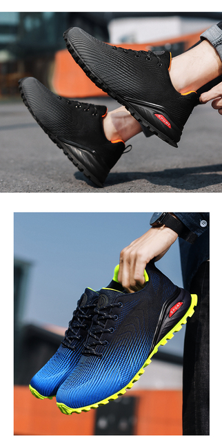Męskie buty do biegania na drodze z amortyzacją - sportowe trampki antypoślizgowe dla mężczyzn 40-50 - Wianko - 20