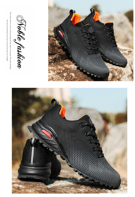 Męskie buty do biegania na drodze z amortyzacją - sportowe trampki antypoślizgowe dla mężczyzn 40-50 - Wianko - 16