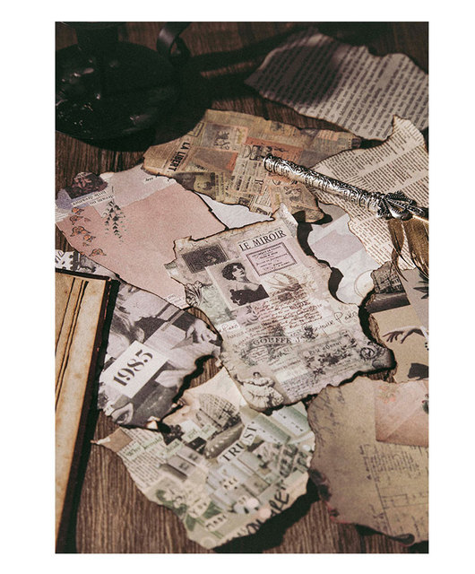 Bloczek notesowy Dimi 50 sztuk galeria sztuki Fragment serii plakat w stylu Vintage gazeta papierowy materiał Decor Scrapbooking czasopisma kolaż stacjonarne - Wianko - 16