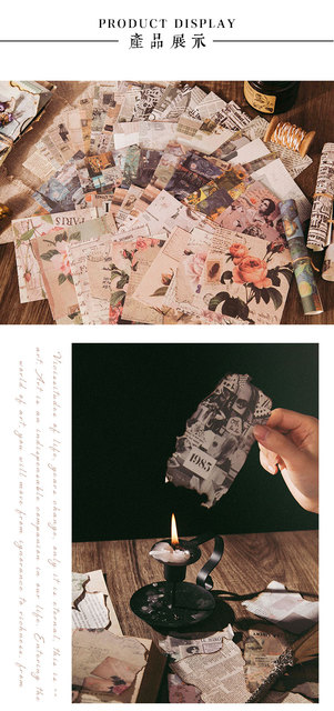 Bloczek notesowy Dimi 50 sztuk galeria sztuki Fragment serii plakat w stylu Vintage gazeta papierowy materiał Decor Scrapbooking czasopisma kolaż stacjonarne - Wianko - 14