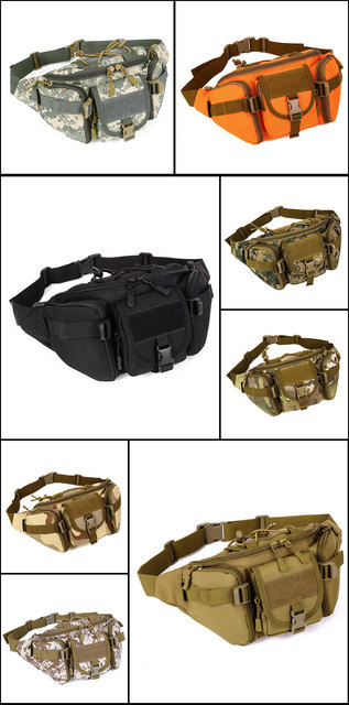 Męska saszetka biodrowa wodoodporna torba na pas Molle Military - sprzęt hip pack dla wspinaczy - Wianko - 4