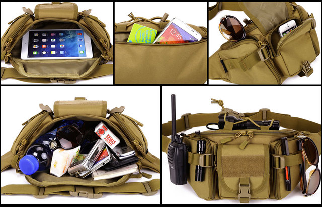Męska saszetka biodrowa wodoodporna torba na pas Molle Military - sprzęt hip pack dla wspinaczy - Wianko - 6