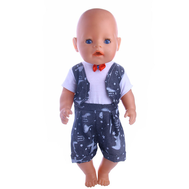 Ubranka dla lalki - kombinezon dwuczęściowy, imitacja, 18 Cal American & 43Cm Baby noworodki, nasze pokolenie - Wianko - 1