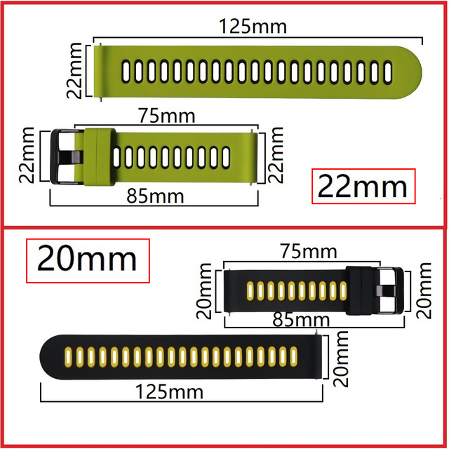 Pasek do zegarka Amazfit GTR 3 Pro - 20mm/22mm, pasuje także do GTR 2/2E, GTS 3/2/2E Mini - Wianko - 3
