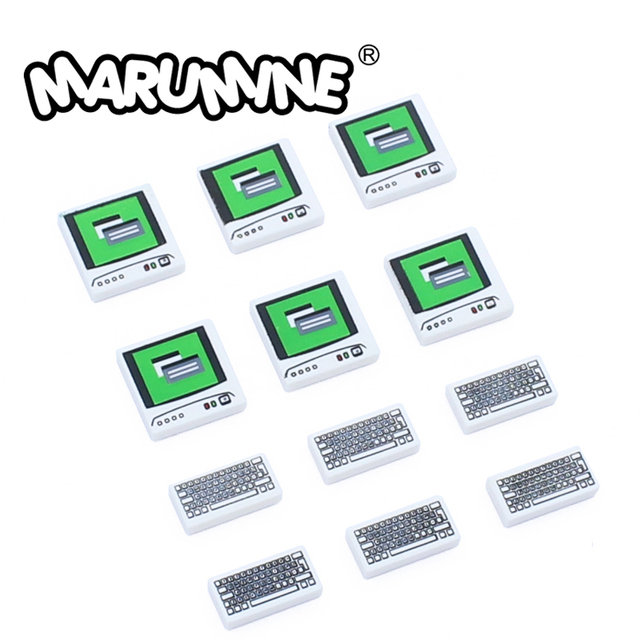 Płytki Marumine 3068bp0062 i 3069bpb0030 z rowkiem do monitora komputerowego z wyłącznikiem zasilania i ikoną klawiatury - standardowy wzór - Wianko - 2