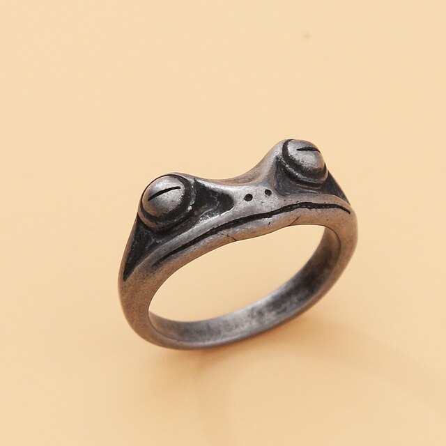 Pierścień żaba z motywem zwierzęcym dla mężczyzn i kobiet w stylu retro, wykonany ze stali nierdzewnej - Wianko - 29