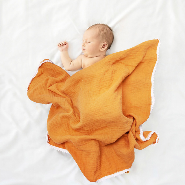 Otulaczek ręcznik dla niemowląt bawełna gaza muślin koce stałe - Wianko - 8